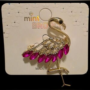 Pink Flamingo Brooch